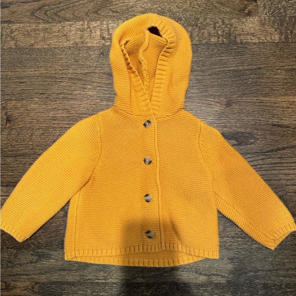 Baby Sweater cardigan with hood 12-18 months